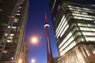Night Photo Toronto City downtown urban tower