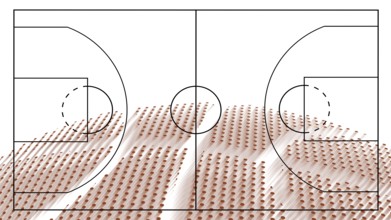 Basketball court background, Basketball Ball, White background