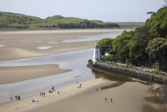 Portmeirion, Minffordd, Penrhyndeudraeth, Gwynedd, Wales, May 28 : View of architecture and the
