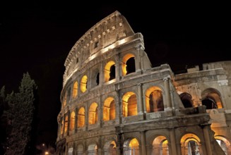 Illuminated Colosseum at night, Rome, Italy Rome, Italy