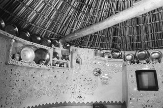 Interior of house in Ludia village in Kutch district, Gujarat, India