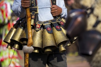 Participants take part in the International Festival of Masquerade Games Surva. The festival