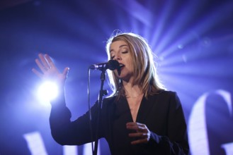 Sofia, Bulgaria - 17 December 2017: Singer Morgan James performs during a concert at Sofia Live