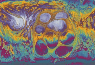 Traditional Ottoman Turkish marbling art patterns as abstract colorful background