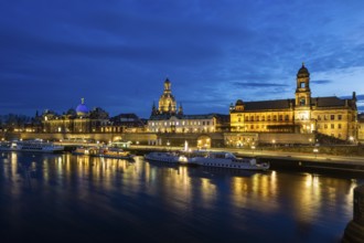 Terrassenufer with Brühl's Terrace, Ständehaus, Secundo Genitur, Church of Our Lady and Academy of