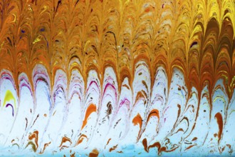 Abstract marbling art patterns in paint as background