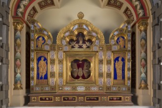 Shrine altar for the sandals of Christ (19th century), open