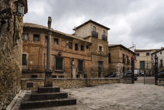 Pastrana, Spain, February 29, 2020: Collegiate Church of the Assumption. Exterior view