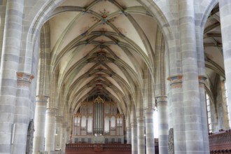Church organ in St Michael's Church, St Michael, Protestant, Schwäbisch Hall, Germany