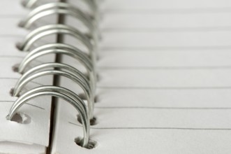 Spiral notebook very close up
