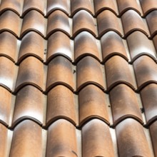 Detail of a new Italian roof