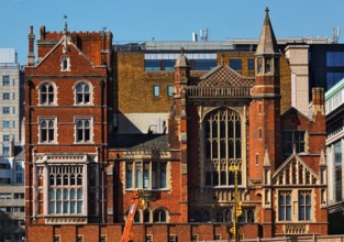 On a ferry trip along the river Thames one can see interesting mixed architecture, modern and
