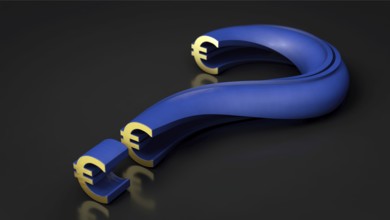 Symbolic image on the subject of euro, advice, money, financial advice, investment advice, debt