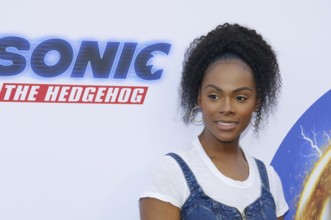 Tika Sumpter at the Los Angeles premiere of 'Sonic the Hedgehog' held at Paramount Theatre in Los