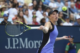Tennis player Tennis player Caroline Wozniacki of Denmark in action at the US Open 2024