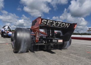 SANTINO FERRUCCI (14) of Woodbury, Connecticut prepares to practice for the Honda Indy 200 at