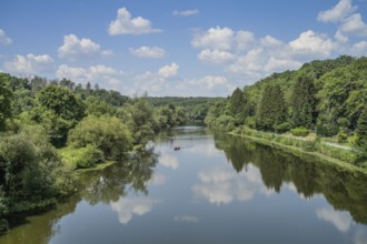 River Lahn, Lahn valley near Aumenau, Limburg-Weilburg district, Hesse, Germany