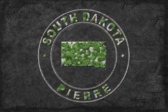 Map of South Dakota Reforestation Green Agenda, Climate Message