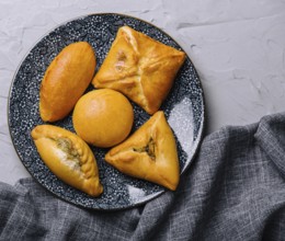 food still-life, Heap of fresh tasty puff pastries