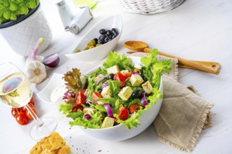 Greek salad with feta cheese a delicious classic