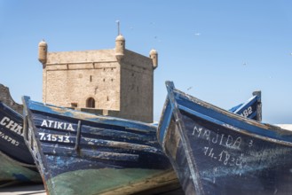 Scenic Scala du Port at the harbor of Essaouira, Morocco