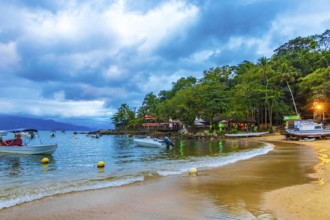 The big tropical island Ilha Grande Abraao beach in Angra dos Reis Rio de Janeiro Brazil