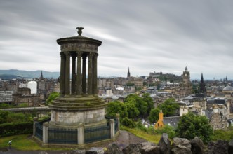 Edinburgh, Scotland, July 9 2019: The skyline of the city of Edinburg the capital of Scotland from