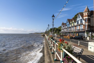 Penarth, United Kingdom, 31 August, 2022: view of the esplanade in Penarth on the shores of Cardiff