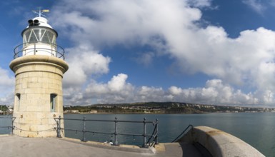 Folkestone, United Kingdom, 11 September, 2022: the Folkestone Harbor arm with the historic
