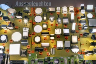 Outdoor lighting, DIY store, Kempten, Allgäu, Bavaria, Germany