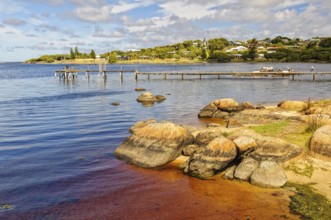 The tranquil water of the Hardy Inlet is ideal for fishing, swimming, boating or kayaking, Augusta,