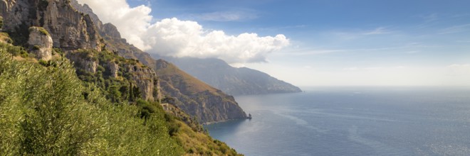 Amalfi Coast, Mediterranean Sea, Italy. Website Banner