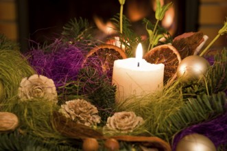 Christmas floral table decoration