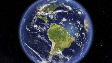 The planet Earth done with NASA textures 3d illustration