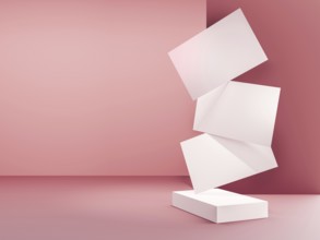 A business card mockup design background 3D illustration
