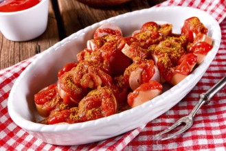 Sausage in curry sauce