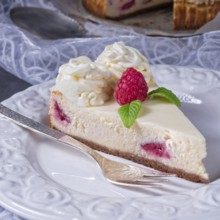 Fresh and delicious raspberry cream pie