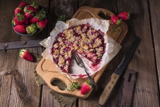 Strawberry chocolate tart