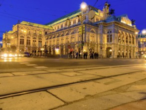 The opera house in Vienna, Austria. Evening shot at dusk
