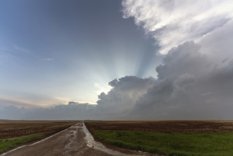 Prairie Summer Storms Saskatchewan Canada Ominous danger