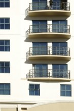 A new and modern flat block with balconies