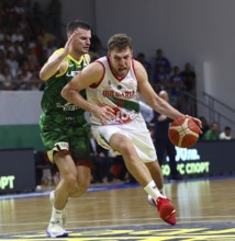 Samokov, Bulgaria - 1 July, 2022: Aleksandar Vezenkov (R) from Bulgaria is seen in action during