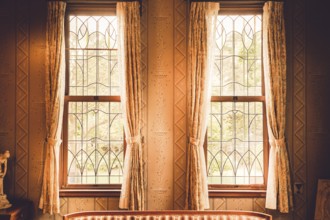 Image of retro window of European-style building. Shooting Location: Tokyo metropolitan area