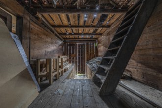 The attic in a house built around 1750 that has since been demolished. Menznau, Lucerne,