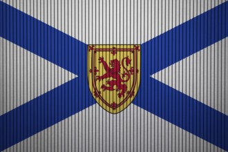 Nova Scotia Flag painted on the cracked grunge concrete wall