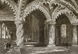 Rosslyn Chapel, die Stiftskapelle von St. Matthew, Roslin, Midlothian, Schottland, 19.