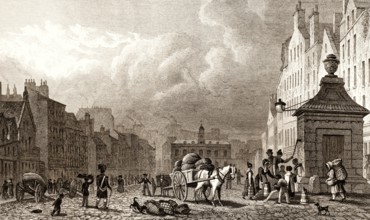 The Grass Market, looking West, Edinburgh, Scotland, 19th century, from Modern Athens by Th. H.