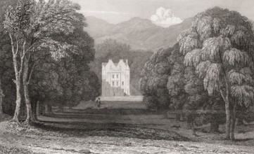 Aberuchill Castle, Comrie, Perthshire, 19th century, from Modern Athens by Th. H. Shepherd