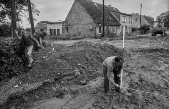 Germany, Eixen, 16.9.1991, road construction