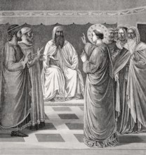 The trial of Saint Stephen, San Lorenzo fuori le mura, Rome, Italy, 19th Century